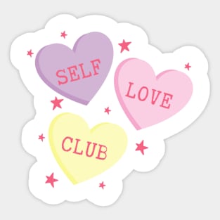 Self Love Club Candy Hearts Sticker